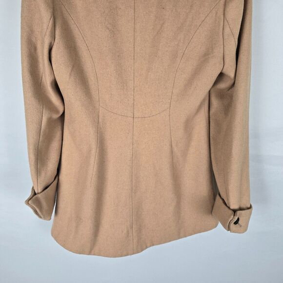 Venus Jacket Women's Size 10 Wool Blend Coat Double Button Tan - Picture 13 of 16
